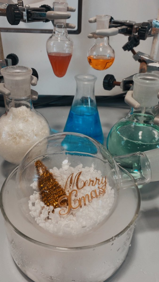EuroMedChem's tweet photo. 🎄Advent Calendar - day 23🎄 

Thanks to @GonzalezBello_C from Universidade Santiago di Compostela for this festive Christmas in a flask 😉

#EFMCAdventCalendar https://t.co/1dD9PmFfyF