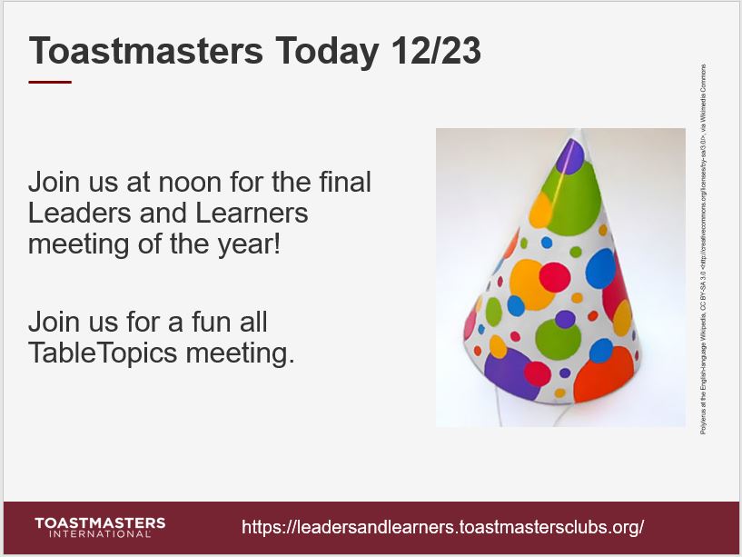 Meeting starting soon! Join us!