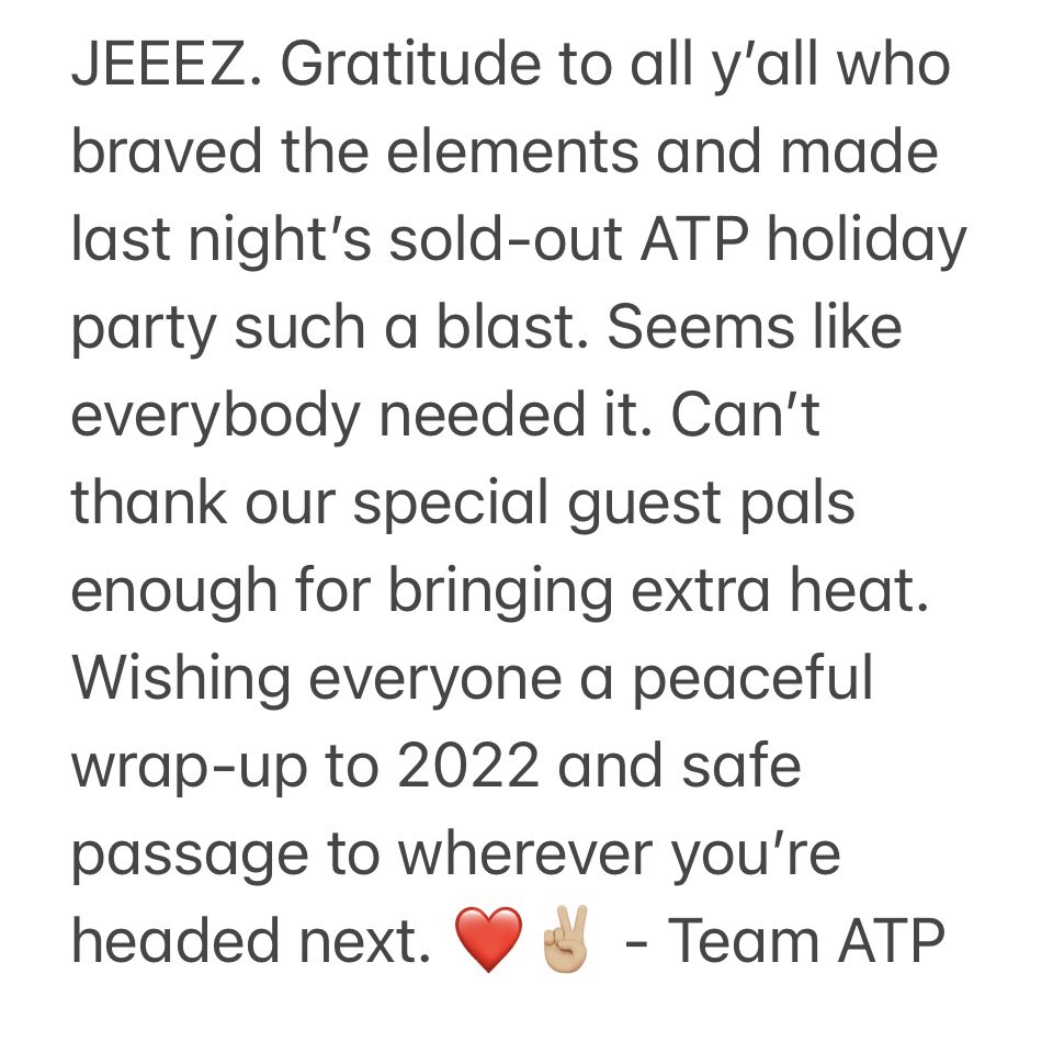 Human appreciation tweet! See you next year…