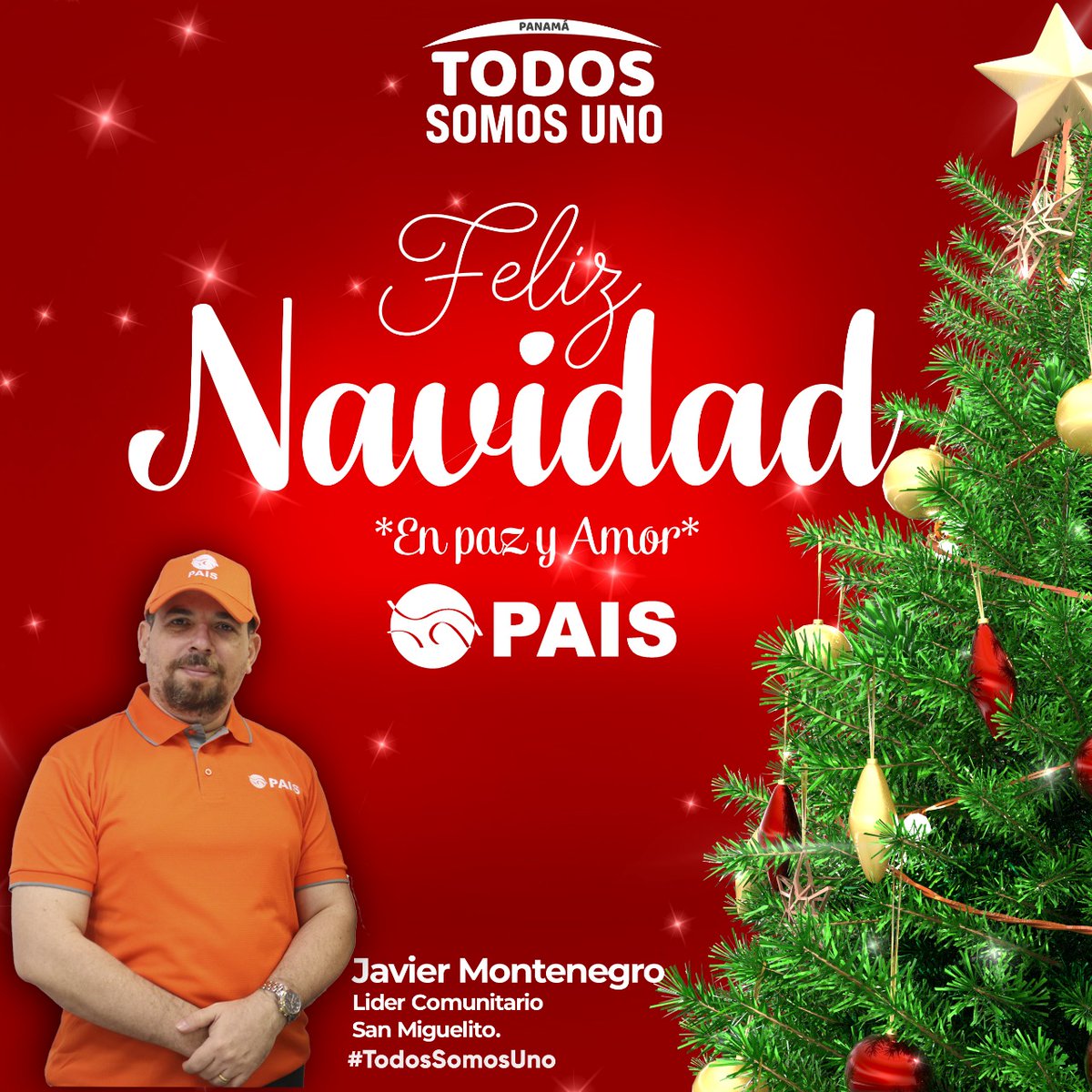 Que esta Navidad sea un tiempo para vivirlo en familia, en paz y amor con los tuyos, pero también de reflexión y un llamado a la acción para ver y hacer los cambios que queremos en nuestro país.

Javier Montenegro

Feliz Cumpleaños Jesús!👑
Feliz Navidad!🎄

TodosSomosUno