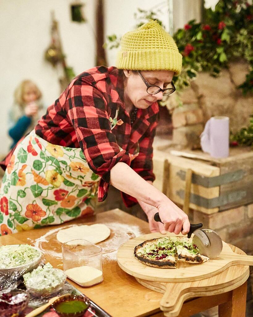 We finished nine nights of our Winter Solstice supper clubs last night - our biggest supper club series by far. Here’s a few delicious highlights…

1. <a href="/flustercat/">Claire Thompson</a> making delicious flatbreads to welcome the guests - this is sprouts, sage &amp; pomegranate… instagr.am/p/CmhIfaxogre/