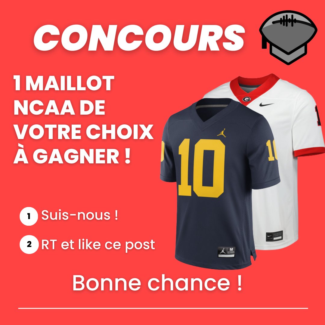 TheTrickPlayFR's tweet photo. CONCOURS ! 🎁

Les Bowls du nouvel an et les Play-Offs arrivent ! L'occasion pour vous de remporter 1 maillot NCAA de l'université de VOTRE CHOIX.

Pour participer, rien de plus simple :
▪️ Suis @TheTrickPlayFR
▪️ RT et like ce post

Bonne chance, et joyeuses fêtes à tous ! 🎄 https://t.co/1ibfCyWqys