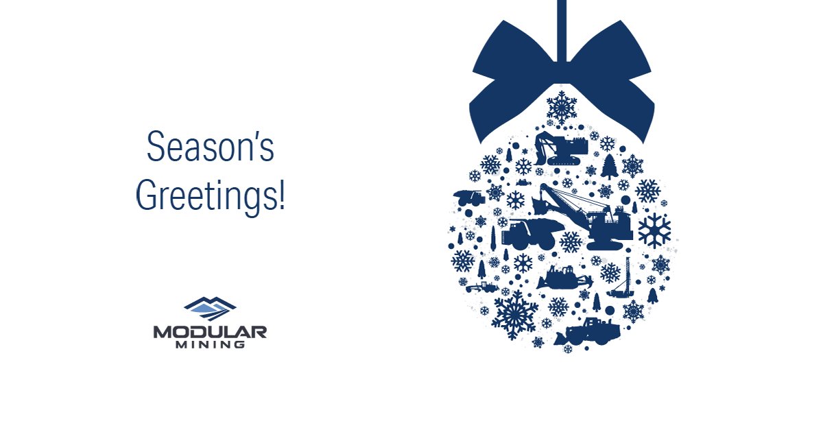 ModularMining's tweet image. Season's Greetings from all of us at Modular Mining!