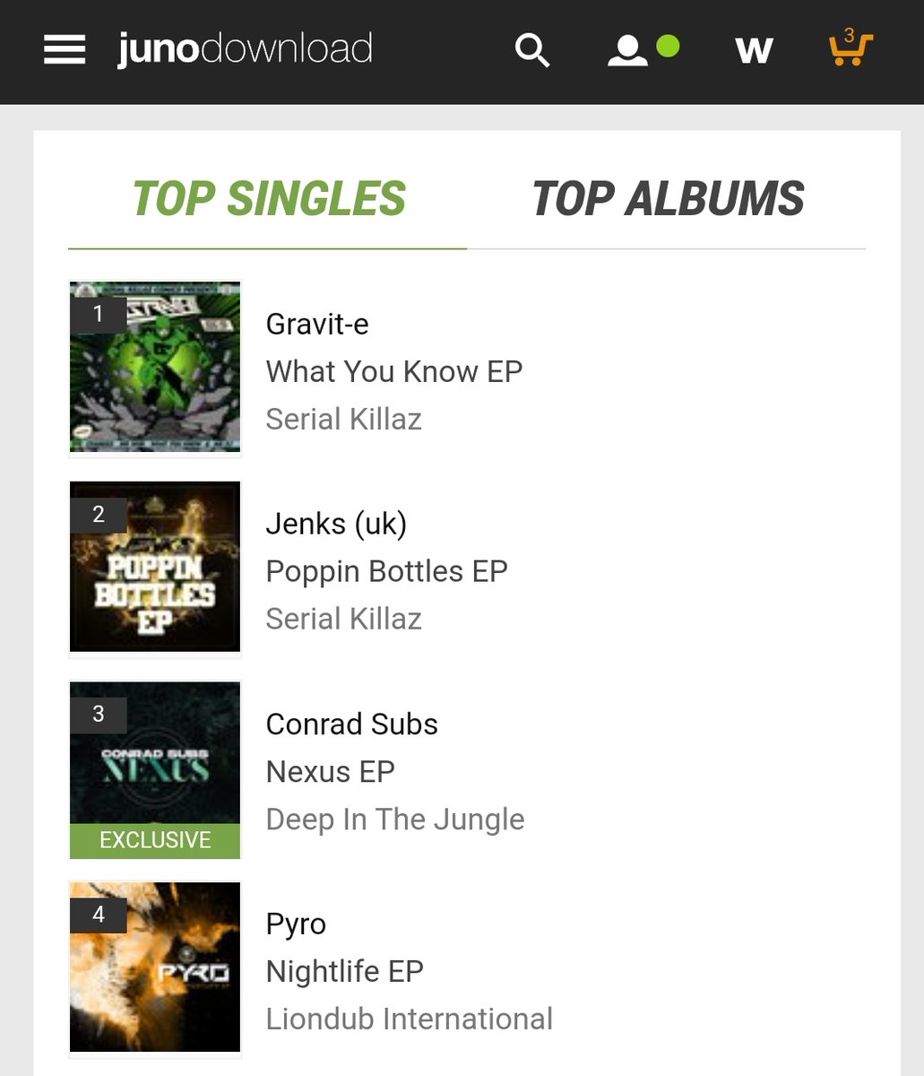 Serial Killaz (@serial_killaz) on Twitter photo Both of the latest releases on our very own Serial Killaz Recordings label are sitting at #1 & 2 on the <a href="/junodownload/">Juno Download</a> singles charts.
Big up to Jenks and Gravit-E for their stirling work and thanks to everyone that has been supporting these releases 🙏🏻❤️👊🏻 Both of the latest releases on our very own Serial Killaz Recordings label are sitting at #1 & 2 on the <a href="/junodownload/">Juno Download</a> singles charts.
Big up to Jenks and Gravit-E for their stirling work and thanks to everyone that has been supporting these releases 🙏🏻❤️👊🏻