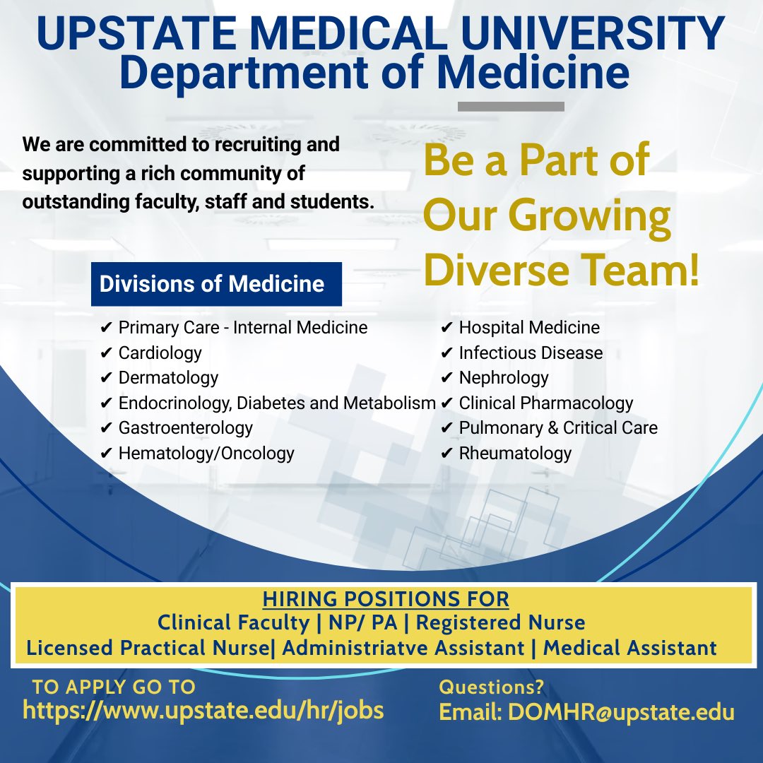 upstate_DOM's tweet photo. Join our Team! https://t.co/FVWBnaPcPR
