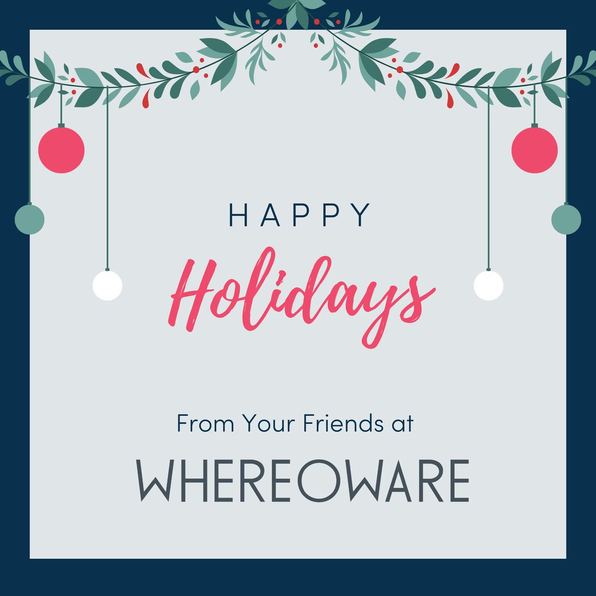 Wishing our wonderful clients, partners, and Whereoware Team a joyous holiday season! We are very much looking forward to seeing what 2023 has in store. Happy Holidays!