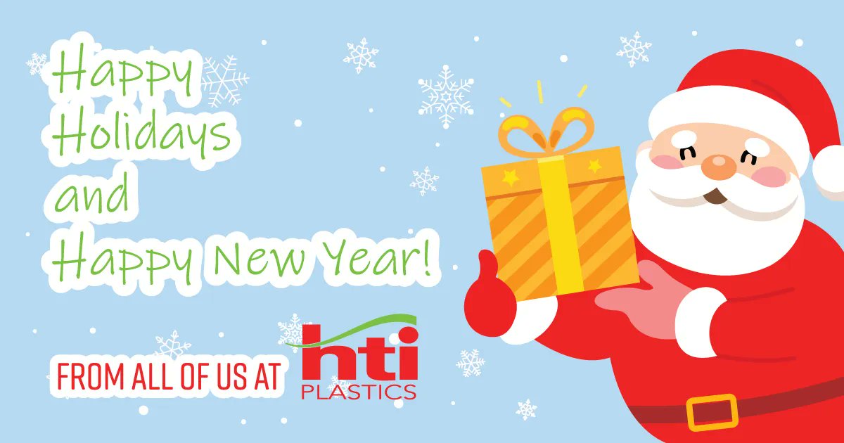 HTI Plastics wants to wish everyone Happy Holidays and a Happy New Year!