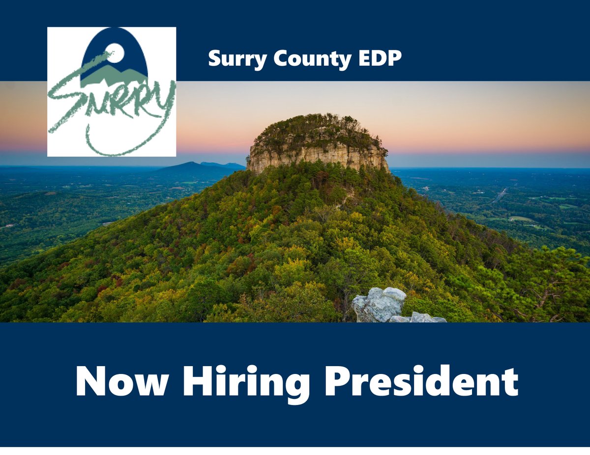 Now Hiring! Surry County Economic Development Partnership is currently searching for the next President.  For more information about the job and how to apply click the link below. 

creativeedc.com/wp-content/upl…

#hiring #nowhiring #jobs #president #economicdevlopment #surry