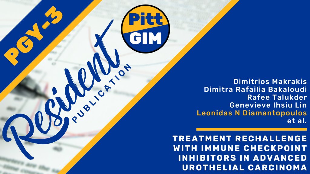 Pitt General Internal Medicine (@pittgim) on Twitter photo Rechallenge with immune checkpoint inhibitor-based therapy in advanced urothelial cancer seems feasible with manageable toxicity, but further data is needed to optimally select patients.
Read more from <a href="/LDiamantMD/">Leonidas N. Diamantopoulos, MD</a> & colleagues: ow.ly/NKZB50M1qvW Rechallenge with immune checkpoint inhibitor-based therapy in advanced urothelial cancer seems feasible with manageable toxicity, but further data is needed to optimally select patients.
Read more from <a href="/LDiamantMD/">Leonidas N. Diamantopoulos, MD</a> & colleagues: ow.ly/NKZB50M1qvW