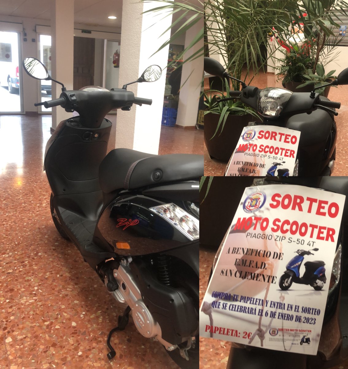 AD_SanClemente's tweet photo. Navidad 🎄🎁 sobre 2 ruedas‼️
La moto que sortearemos el día de la lotería del niños se pasea por San Clemente.
Este fin de semana estará en el emblemático #MercadoDeAbastos
No te quedes sin tu participación
#SorteoScooter #LaAgrupa #CestadeNavidadSobreRuedas https://t.co/eWmYCNkEzr