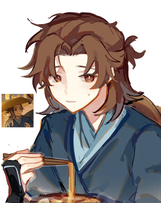 got bored in a christmas event so i doodled genshins newest npc sexyman 