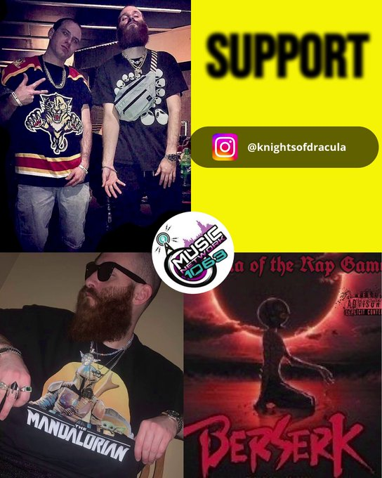 TrixieScott6's tweet photo. #Support #knightsofdracula by liking/commenting posts and tapping in with the #Music <~
#StrictlyBidnessManagement #Support #IndieArtist #hiphop #pop #edm #allgenres #showcase #Performance #realmusiclife #letsgooo #musicnetwork1063 https://t.co/WiAgrWL6Vk