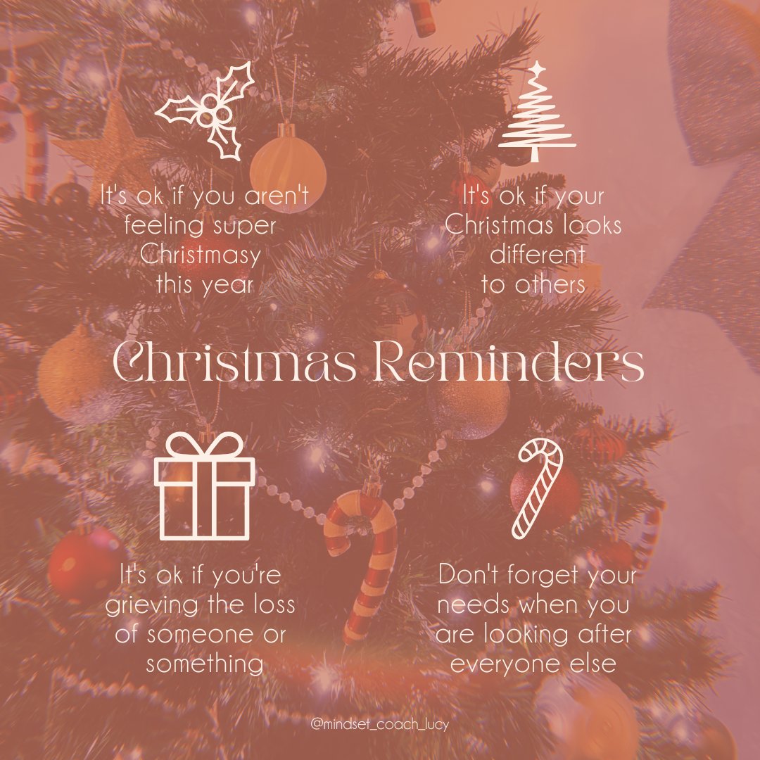 LucyMindset's tweet photo. However, you are feeling on this run-up to Christmas hope these reminders help!

Add your reminders in the comments to remind yourself &amp; others who might need it🌲

#christmas #mindsetquotes #happylife #love #smile #mindfulliving #struggles #inspiration #positivevibes #selflove https://t.co/e7Vp6DCmj8
