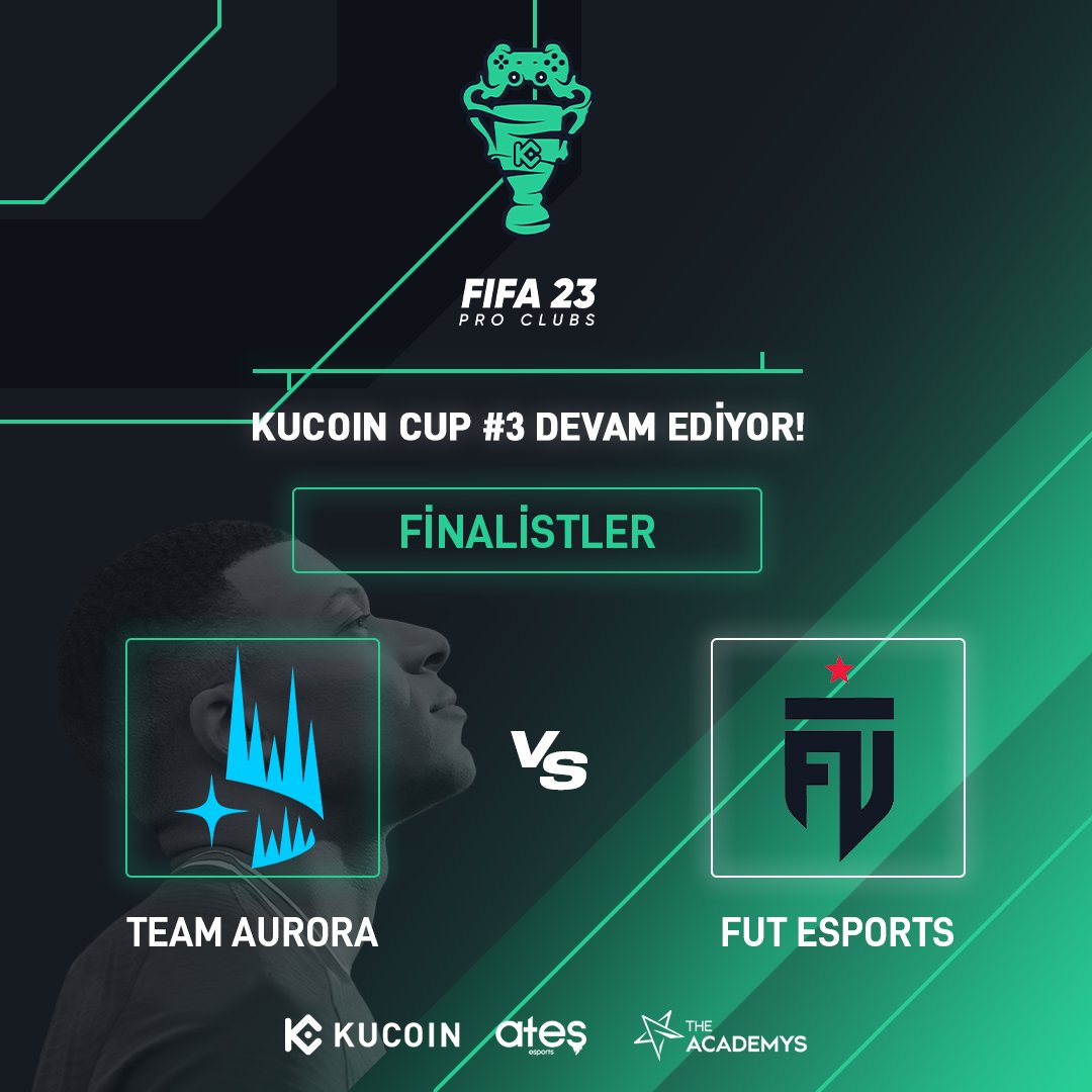 KUCOIN CUP #3'TE MÜCADELE DEVAM EDİYOR 🌟

<a href="/KuCoinTurkey/">KuCoin Türkiye</a> ile şampiyonun belli olacağı karşılaşmada, işte finalist takımlar!

Mücadeleyi kaçırmamak için;
🔴 twitch.tv/kucoincup
🕖 28/12/2022 19.00

Tüm detaylar için;
👉kucoincup.com

<a href="/atesesports/">Ateş Spor Organizasyon</a>
#GötürBeniAya