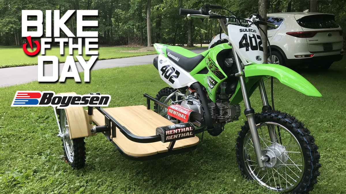 DJS721's 2020 Kawasaki KLX110L with Sidecar | Bike of the Day dlvr.it/Sfrlz8