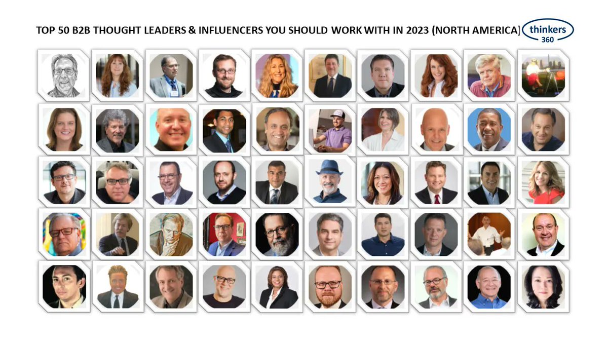 toprank's tweet photo. Top 50 B2B Thought Leaders &amp; Influencers You Should Work With In 2023 (North America), featuring our CEO @LeeOdden, @BrianSolis, @YuHelenYu, @Kevin_Jackson &amp; many more: https://t.co/Pnxkd9QDzp by @e_sembergman for @thinkers360 https://t.co/nikI3wE8hH