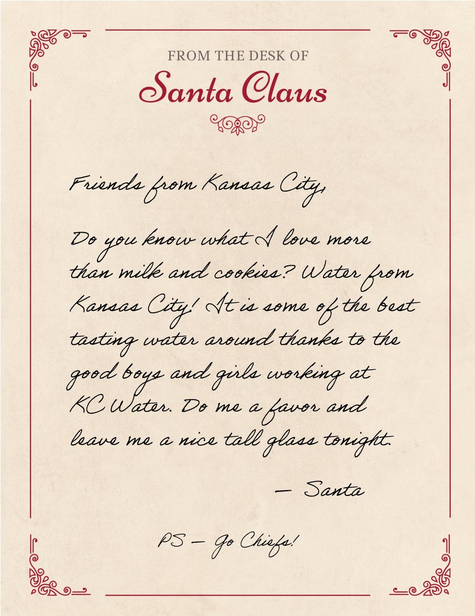 A special message from Santa himself — water wins this year! #DrinkLocal #DrinkTap