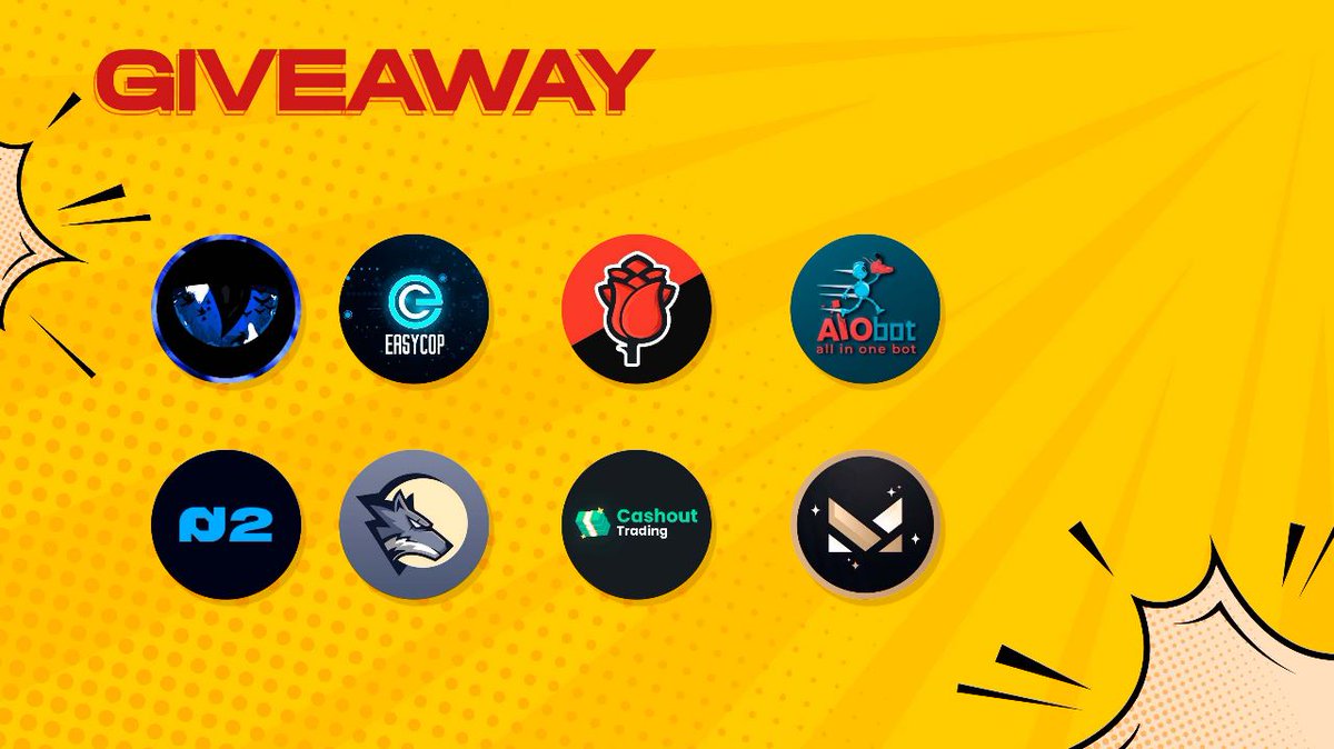 Cashout Trading (@cashouttrading) on Twitter photo ❄️HOLIDAY GIVEAWAY🎄
1x <a href="/OsirisRaffleBot/">Osiris Raffle Bot</a> Key
1x <a href="/EasyCopBots/">EasyCop</a> Renewal Key
<a href="/ScarletProxies/">Scarlet Proxies</a> 2GB Resi
1x <a href="/ANB_AIO/">AIO bot</a> Bot
1x <a href="/NotifySquared/">N2</a> Renewal
@WolfProxies_ 3gb Resi
1x <a href="/CashoutTrading/">Cashout Trading</a> Mem.
1x <a href="/MannaBackdoor/">Manna Wholesale</a> Monthly
RULES:
🔶FOLLOW ALL
🔶RT
🔶TAG 2
Winners Picked in 48H ❄️HOLIDAY GIVEAWAY🎄
1x <a href="/OsirisRaffleBot/">Osiris Raffle Bot</a> Key
1x <a href="/EasyCopBots/">EasyCop</a> Renewal Key
<a href="/ScarletProxies/">Scarlet Proxies</a> 2GB Resi
1x <a href="/ANB_AIO/">AIO bot</a> Bot
1x <a href="/NotifySquared/">N2</a> Renewal
@WolfProxies_ 3gb Resi
1x <a href="/CashoutTrading/">Cashout Trading</a> Mem.
1x <a href="/MannaBackdoor/">Manna Wholesale</a> Monthly
RULES:
🔶FOLLOW ALL
🔶RT
🔶TAG 2
Winners Picked in 48H