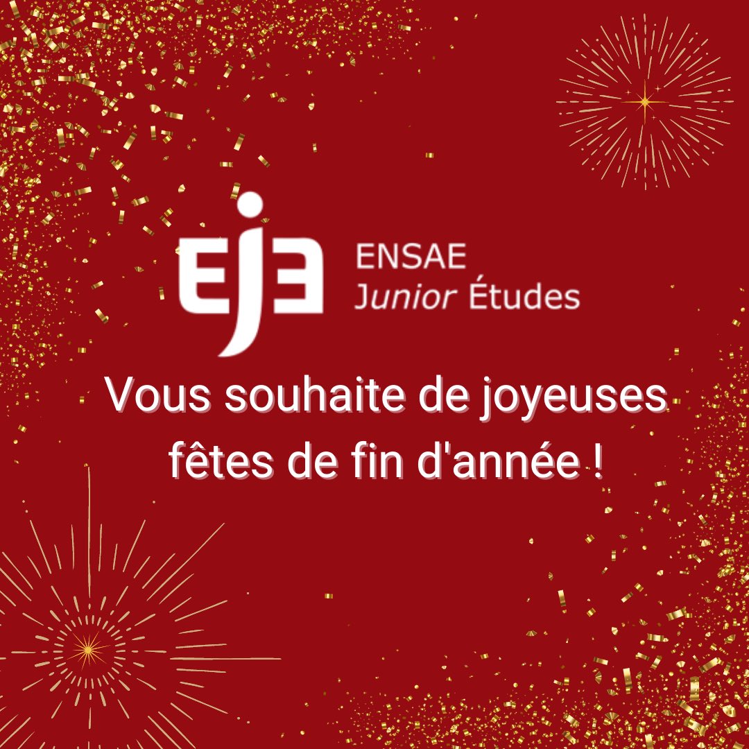 ENSAE Junior Études (@eje_ensae) on Twitter photo 🔴⚫️ L'ensemble du mandat d'ENSAE Junior Études vous souhaite de très belles fêtes de fin d'année, et a hâte de vous retrouver l'année prochaine !
#EJE22 #WeAreJE 🔴⚫️ L'ensemble du mandat d'ENSAE Junior Études vous souhaite de très belles fêtes de fin d'année, et a hâte de vous retrouver l'année prochaine !
#EJE22 #WeAreJE