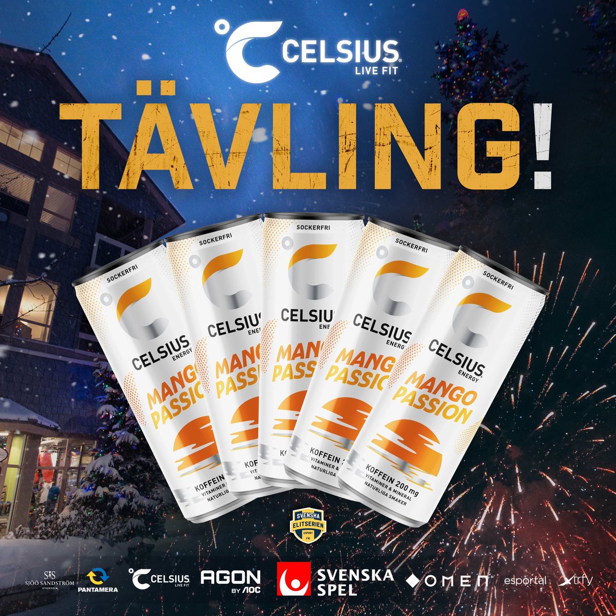 Svenska Elitserien CS2 (@secsgo) on Twitter photo TÄVLING MED <a href="/CelsiusOfficial/">CELSIUS Energy Drink</a> 🎉
Starta det nya året med något svalkande! 🎇 Vi lottar ut 6 flak! Tre vinnare & deras vän vinner ett varsitt flak Mango Passion! 🥭🥂
Delta
Följ oss & <a href="/CelsiusOfficial/">CELSIUS Energy Drink</a>
Gilla & retweeta
Tagga en vän
Regler finns på secsgo.se/tavla TÄVLING MED <a href="/CelsiusOfficial/">CELSIUS Energy Drink</a> 🎉
Starta det nya året med något svalkande! 🎇 Vi lottar ut 6 flak! Tre vinnare & deras vän vinner ett varsitt flak Mango Passion! 🥭🥂
Delta
Följ oss & <a href="/CelsiusOfficial/">CELSIUS Energy Drink</a>
Gilla & retweeta
Tagga en vän
Regler finns på secsgo.se/tavla