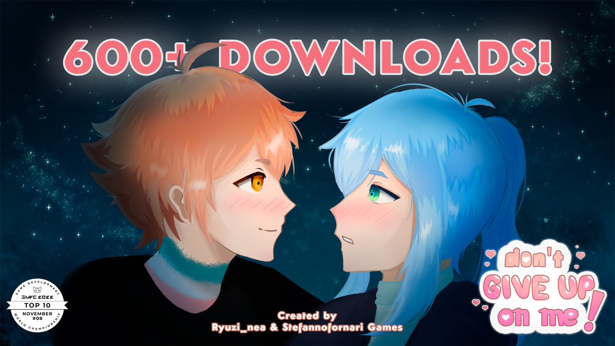 Right in time for Christmas, Don't Give Up On Me has reached 600+ DOWNLOADS!

Thanks so much for everyone who played it! If you haven't play it now!

▶️ stefannofornari-games.itch.io/dont-give-up-o…

#visualnovel | #vndev | #vnlink | #indiegame | #gamedev | #blgame | #mlm | #yaoi | #milestone