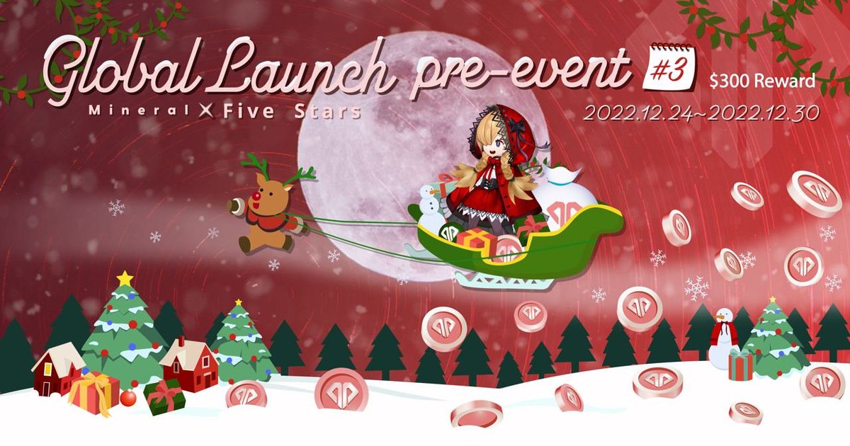 Mineral Hub (@mineral_hub) on Twitter photo Five Stars Global Launch Pre-#Event #3
Happy Mineral-Mas 🎀
AIRDROP - NOW LIVE
💰Reward: $300 Klay | 43 winners
📌Rules:
1️⃣Follow <a href="/Mineral_Hub/">Mineral Hub</a>
2️⃣Like & Rt and Tag 3 Friends
3️⃣Complete #Gleam
👉gleam.io/95v0M/five-sta…
📅Event date: 24~29 Dec
#mineral $MNR #Airdrop #Giveaway Five Stars Global Launch Pre-#Event #3
Happy Mineral-Mas 🎀
AIRDROP - NOW LIVE
💰Reward: $300 Klay | 43 winners
📌Rules:
1️⃣Follow <a href="/Mineral_Hub/">Mineral Hub</a>
2️⃣Like & Rt and Tag 3 Friends
3️⃣Complete #Gleam
👉gleam.io/95v0M/five-sta…
📅Event date: 24~29 Dec
#mineral $MNR #Airdrop #Giveaway