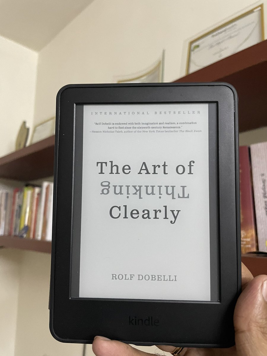 neelan1946's tweet photo. BookNo:19 #2022BookReading “The Art of Thinking Clearly” by @rolfdobelli - it’s not what you say, but how you say it. #MustRead #2022BookReadingChallange “It’s okay to be envious—but only of the person you aspire to become.” #EnglishBook #Selfhelp #ReadingGoal https://t.co/uptUIF2L8L
