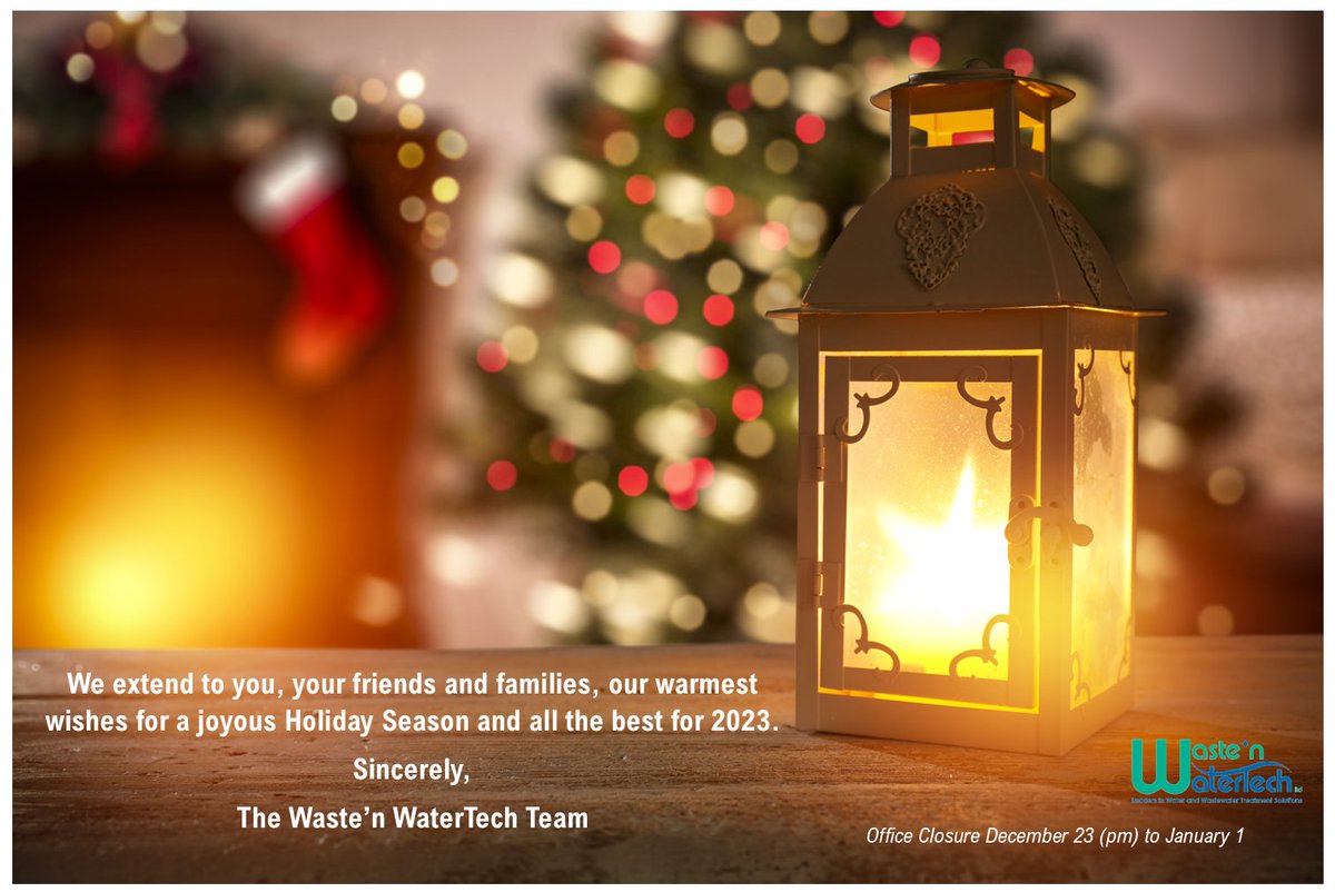 From all us us at Waste'n WaterTech, we wish you a wonderful holiday season!
#wasteNwater #happyholidays #happynewyear