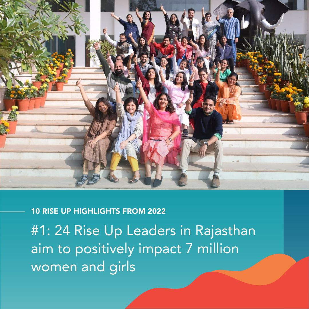 riseupforgirls's tweet photo. ✨ Highlight #1⃣✨ With training and support from Rise Up, 24 young visionaries in Rajasthan, India are working to advance girls’ education, delay first pregnancy, and reduce child marriage—with the goal of positively impacting seven million women and girls. https://t.co/0EUcDL3wow
