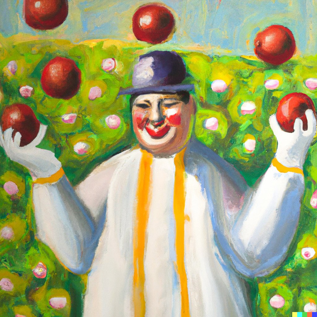 BigFertilizers's tweet photo. #creepy #clown #juggling #tomatoes 

welcome to BigAss Gardens

not your average #fertilizer company 

image produced by #dalle2 

#organicgardens #tomatogardens #jugglingclown https://t.co/009u91XCqZ