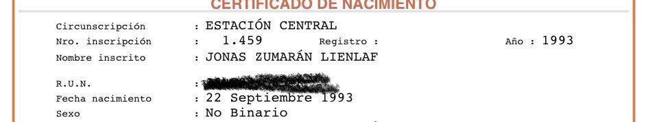 Hoy me rectificaron mi partida de nacimiento CTM!!!
Soy legalmente JONAS de sexo NO BINARIO. Estoy hecho un mar de lagrimas escribiendo esto. 🥺🥹