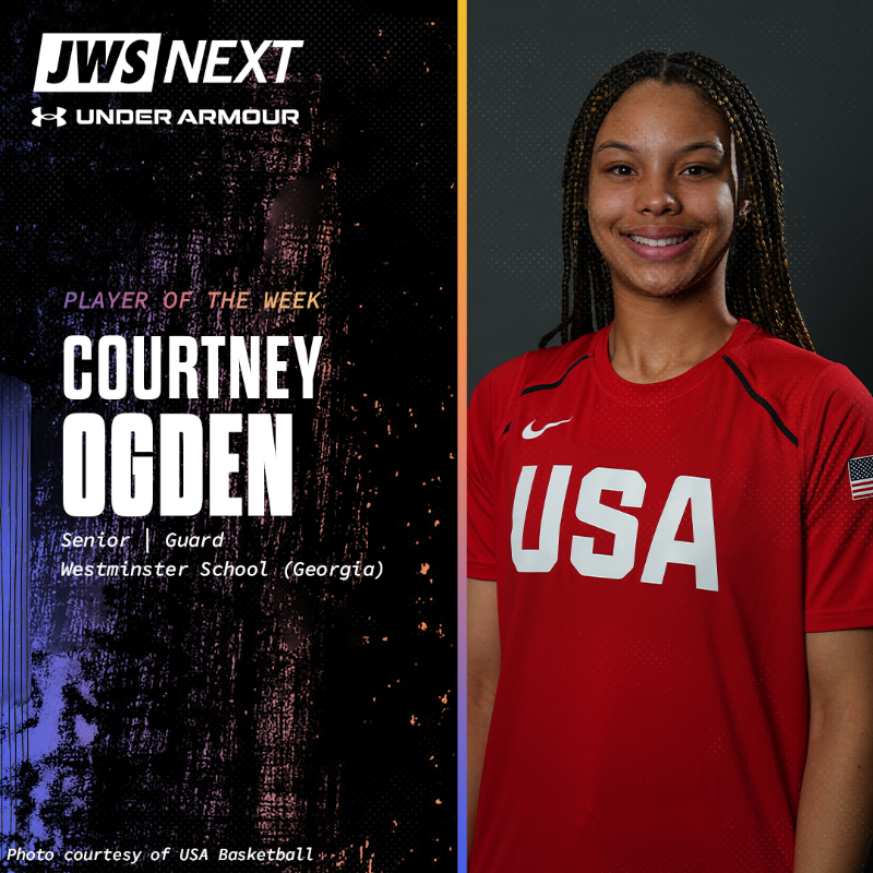 justwsports's tweet photo. Finest Basketball Club star and Stanford commit Courtney Ogden exemplifies basketball IQ on the court and is well-rounded off of it.
#JWSNext x @UnderArmour