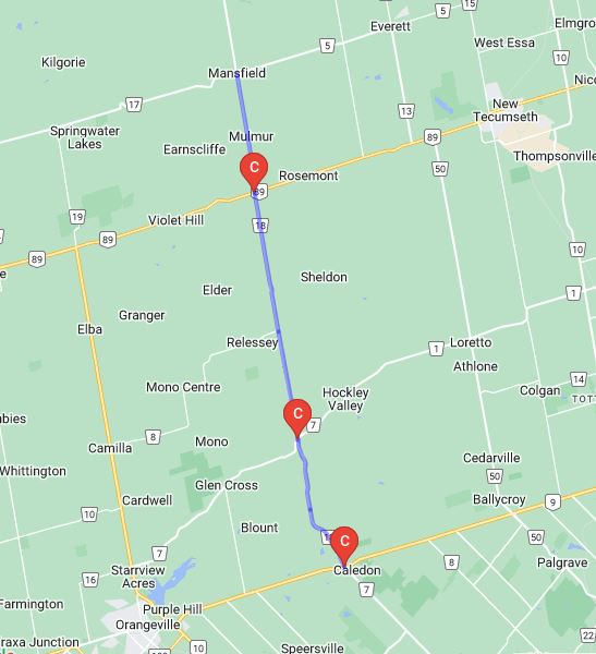 DufferinRoads on Twitter "Dufferin Rd 18 "Airport Road" CLOSED by