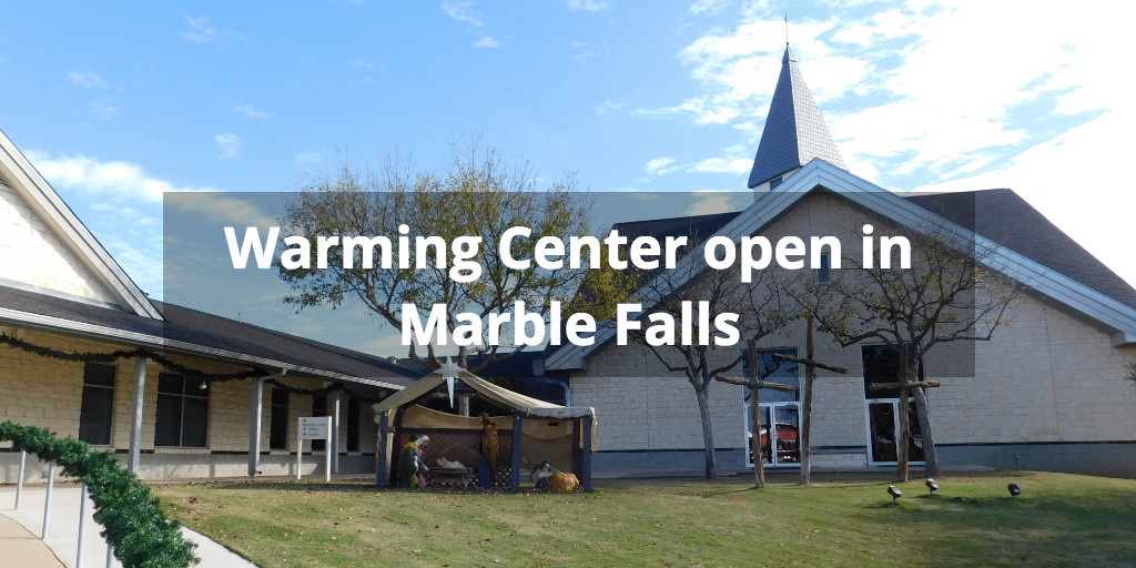 Daily_Trib's tweet photo. 24-hour warming center open at Marble Falls Methodist church. #MarbleFalls #Burnet #Kingsland https://t.co/QPbIK7esPV https://t.co/WHdsVS4wFr