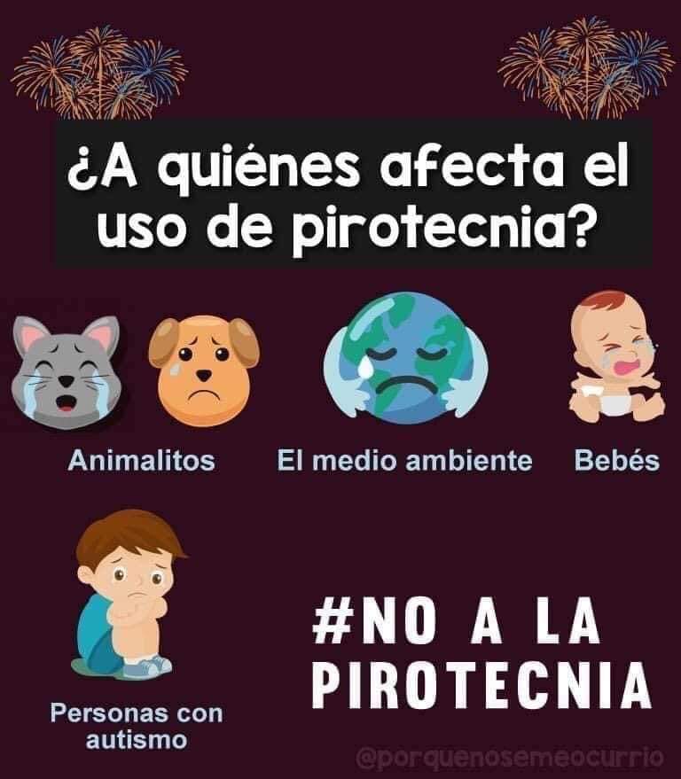 _Planeta_azul's tweet photo. 🙏Que tu festejo no sea el sufrimiento de otros
☝️NO A LA PIROTECNIA https://t.co/Efc84T2pw1