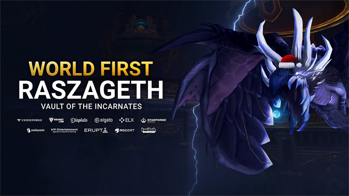 BACK TO BACK TO BACK. 🙌

#TeamEcho take WORLD FIRST Mythic Raszageth the Storm-Eater! 🐉