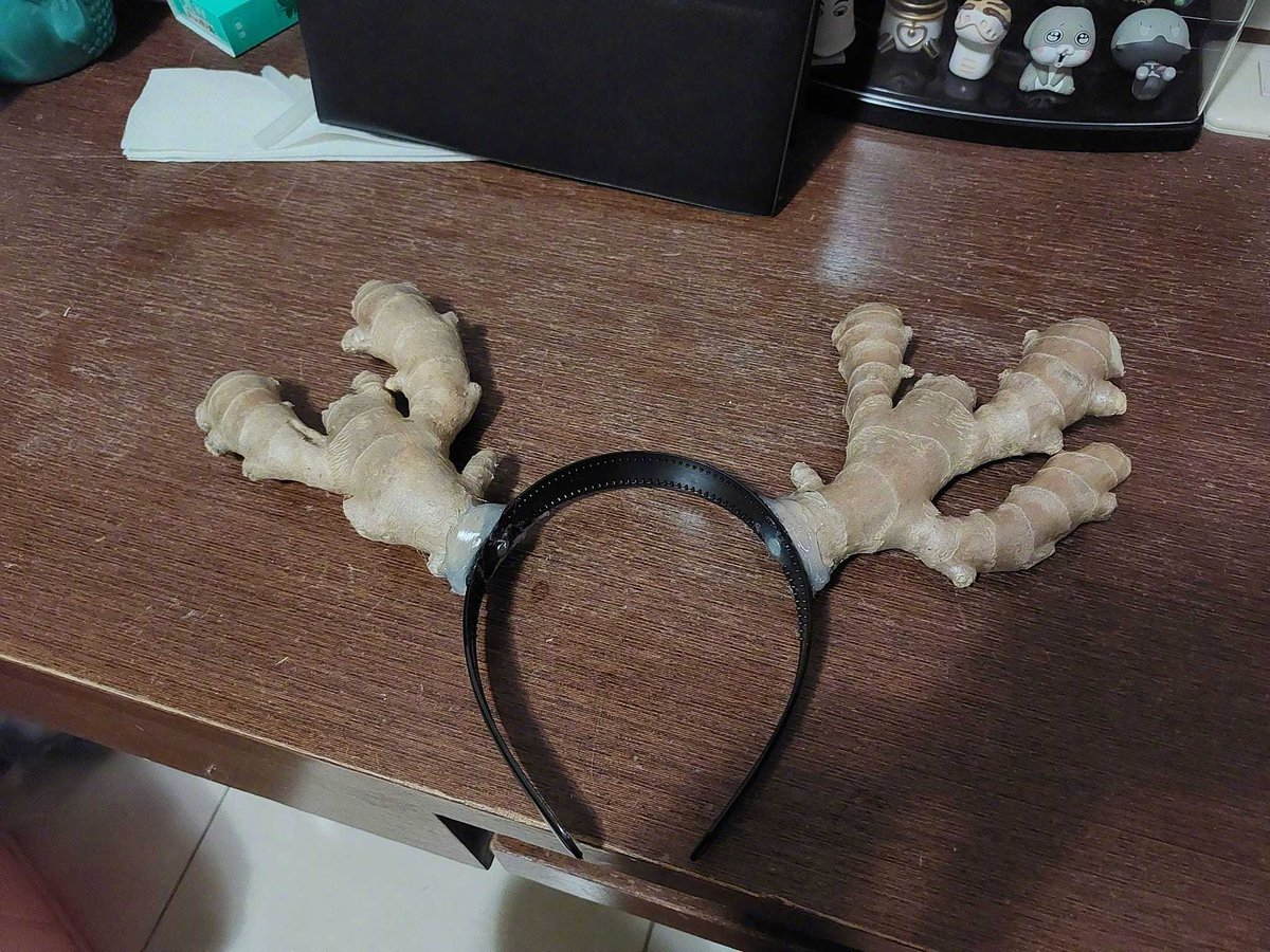 为了圣诞节自己动手做的鹿角??