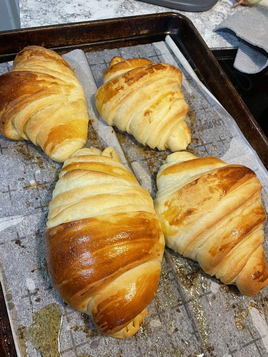 briliwe18's tweet photo. Made croissants from scratch and it’s one of the hardest things I’ve ever done. These are my children. I love them. I’m so proud of them. https://t.co/q2C28AFQAB