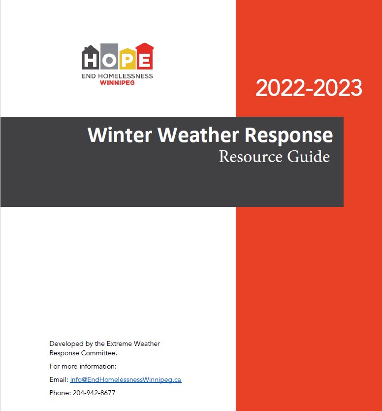 Revised Winter Weather Response Guide! endhomelessnesswinnipeg.ca/2022-2023-wint… Please Share