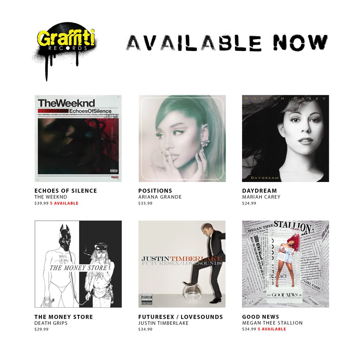GraffitiRS's tweet photo. HOL1DAY Drop - Available Now! (We got more of Four than planned).
Prepare your wallet for next week, last drop of the year may just be the biggest.
#vinyl #records #onedirection #four #madeintham #postmalone #21savage #florenceandthemachine #beyonce #theweeknd #arianagrande https://t.co/KSWcCqDLEs