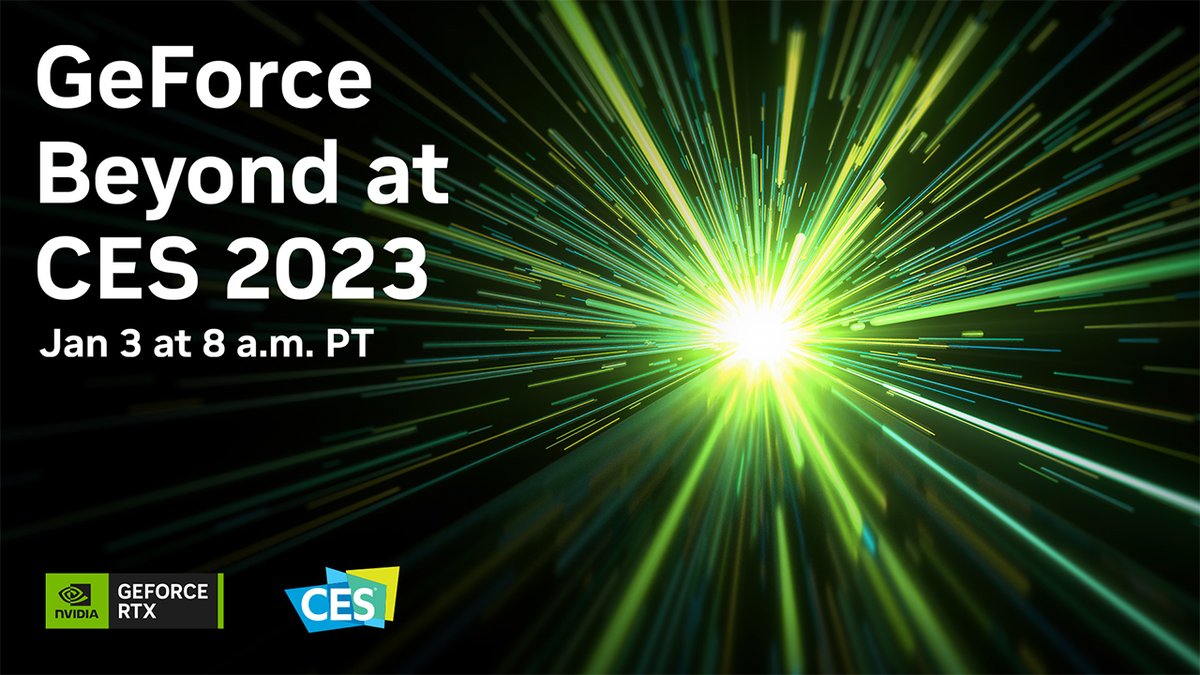 antonlinecom's tweet photo. It’s almost time for the most influential tech event in the world: CES! Join us, as we tune into the @NVIDIAGeForce Special Address at @CES 2023 on January 3rd at  8 AM PT / 11 AM EST.

Mark your calendars. 📆 https://t.co/mmUYM19xqy