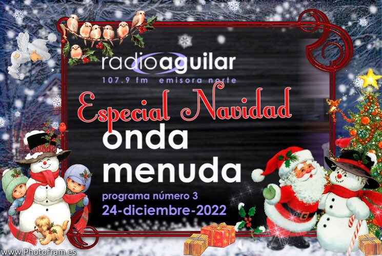 radioaguilar's tweet photo. No os perdáis mañana, 24 de diciembre a las 11.00 h. el programa especial de Navidad que los niños y niñas del taller Onda Menuda nos han preparado para estas fechas tan señaladas. 

Nos puedes escuchar en el 107.9 F.M. y online en nuestra web https://t.co/vO4qDfqeWV

🤶🎄✨🎙️📻 https://t.co/BALykILH6v