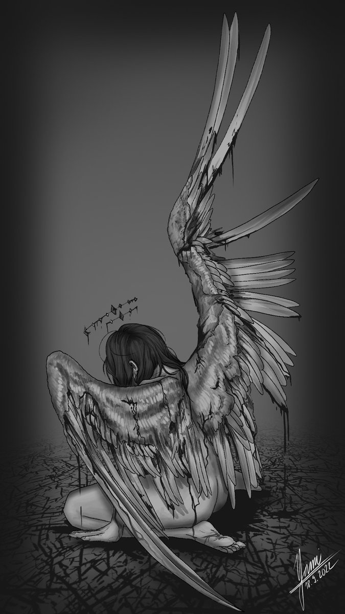 art_yamiii's tweet photo. Shattered~

,,Hurt an artist and you'll see masterpieces of what you have done. "

Some vent art i did this year. https://t.co/hsPq4kvxS8