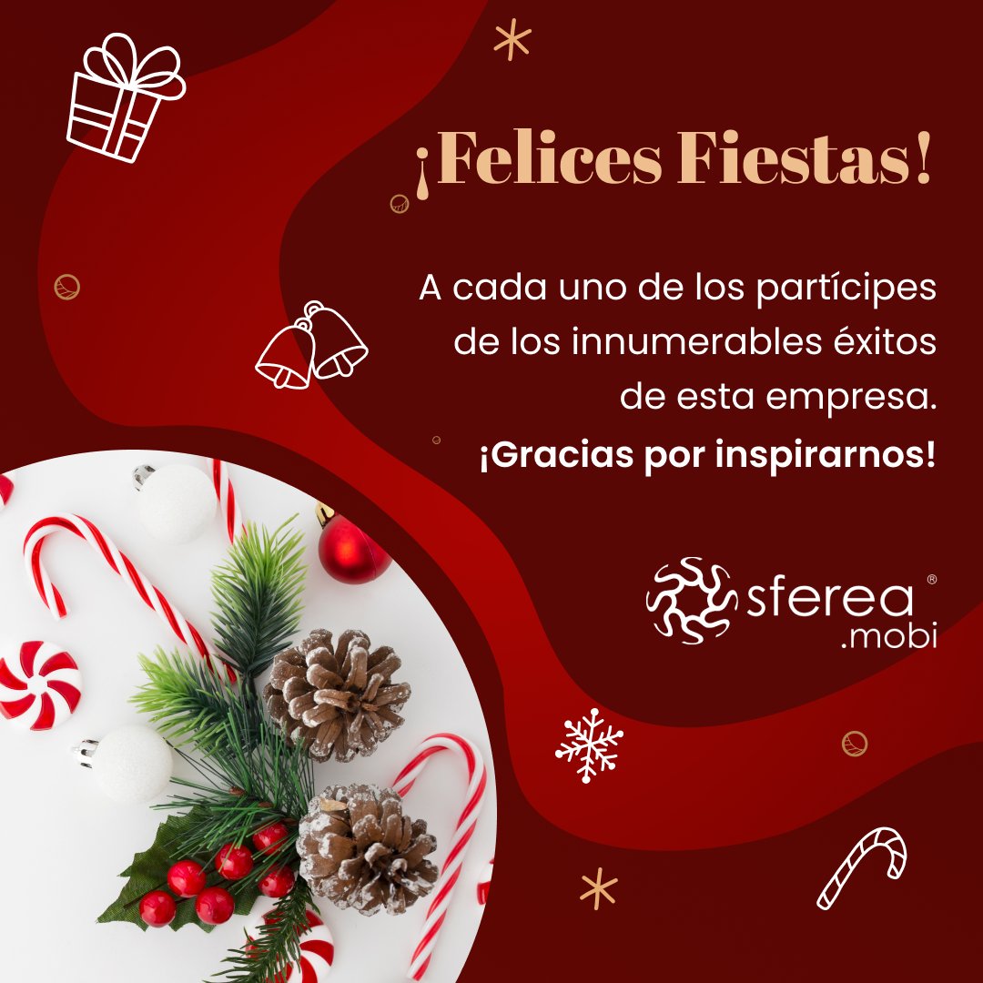 sferea's tweet photo. Todo el equipo de Sferea les desea una muy Feliz Navidad y Felices Fiestas a nuestros clientes y colaboradores. https://t.co/tw72hUWRNG