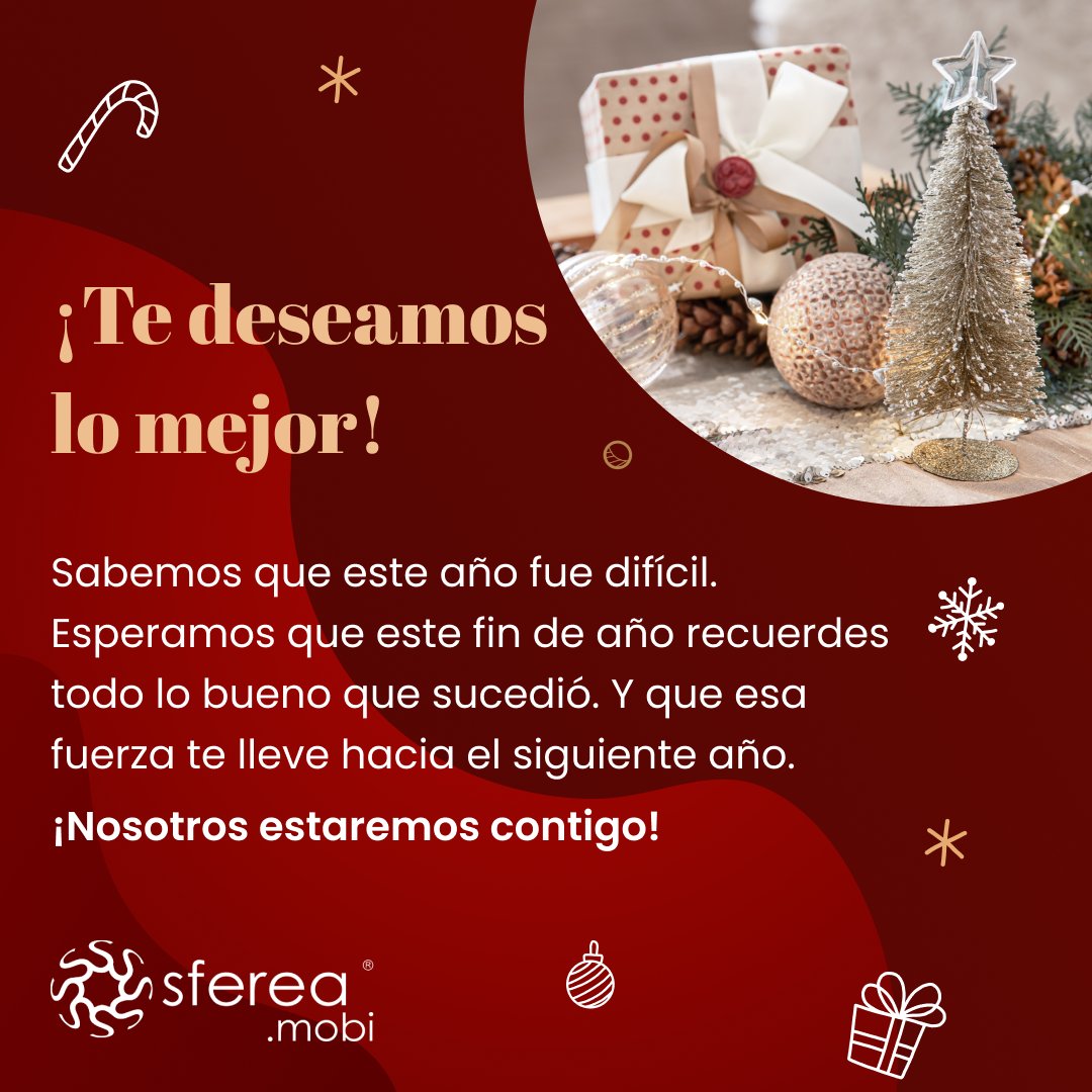 sferea's tweet photo. Todo el equipo de Sferea les desea una muy Feliz Navidad y Felices Fiestas a nuestros clientes y colaboradores. https://t.co/tw72hUWRNG