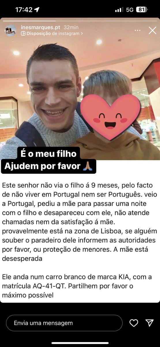 Partilhem por favor 🤍 é o filho de uma amiga minha 🤍