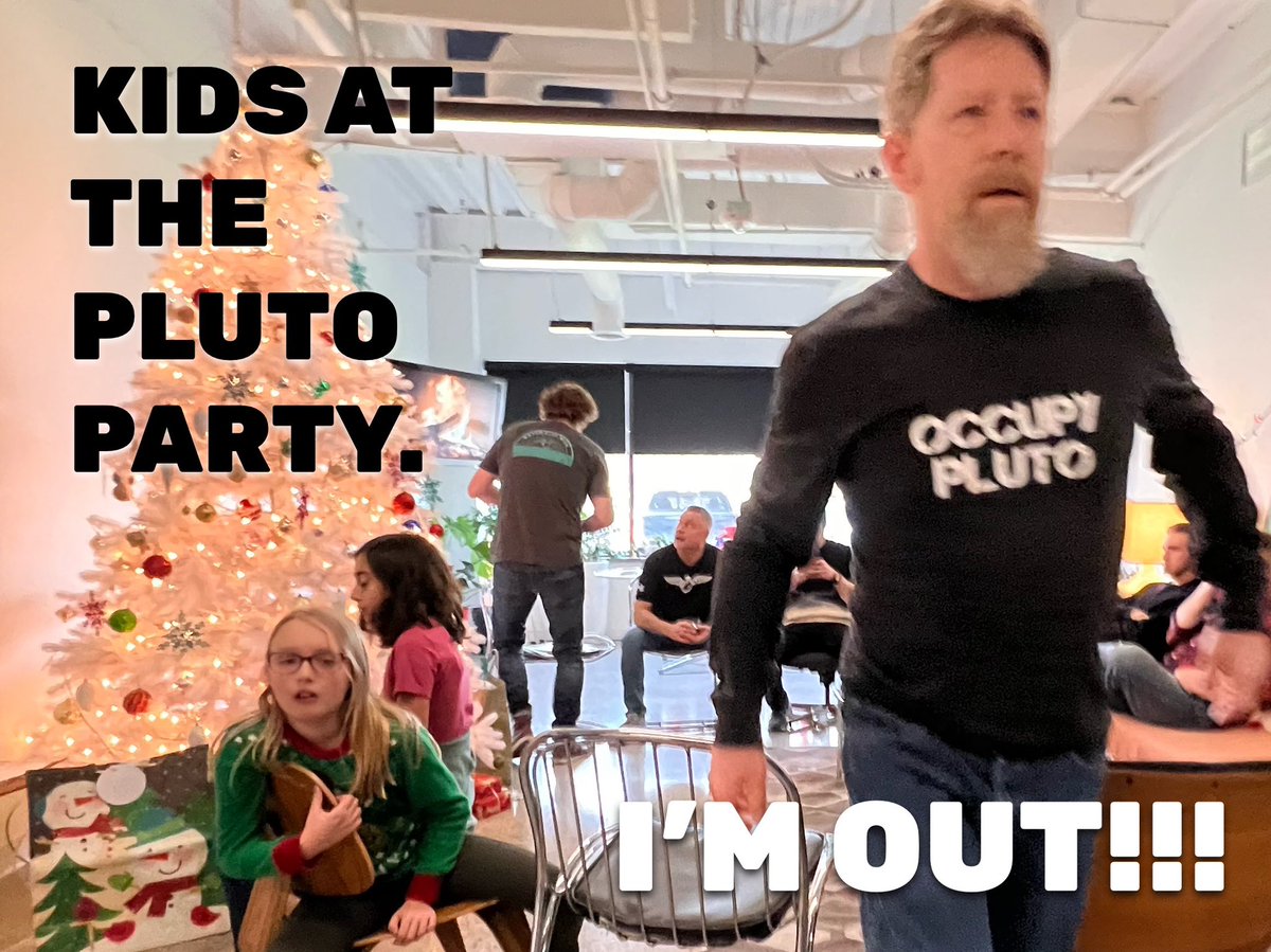 Brought some kids to the Pluto Christmas Party. Ooops.
