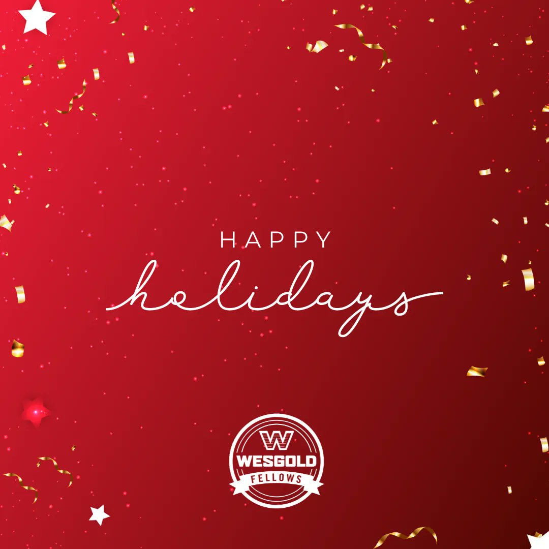 WesGoldFellows's tweet photo. Wishing all our fellows, donors, and supporters a very merry holiday season!

#wesgoldfellows #vestedin #holiday #season #thankful #joy #cheer https://t.co/euiHVvKAtE