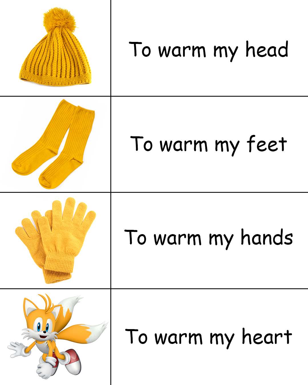 Sonic the Hedgehog on Twitter "Cold weather checklist https//t.co