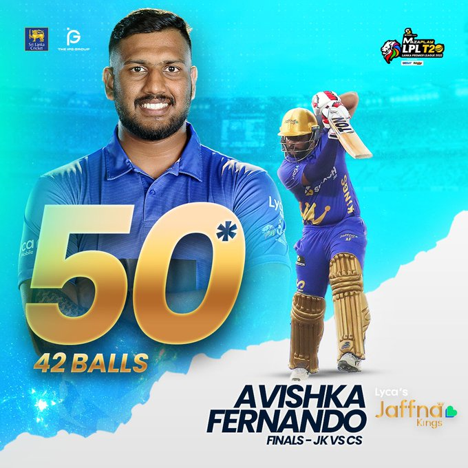 SriLankaTweet's tweet photo. Avishka Fernando won the Player of the Match award for his brilliant 50 runs. #LPL2022Final
#LPL2022 #LKA @OfficialSLC  @LPLT20 https://t.co/2tjhWSnOyT
